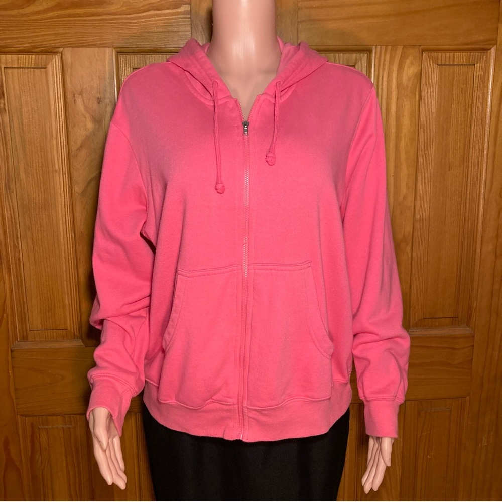 NWOT Blair Vintage 90s Jacket Hooded Hoodie Full Zipper Coat Pink Size L Large